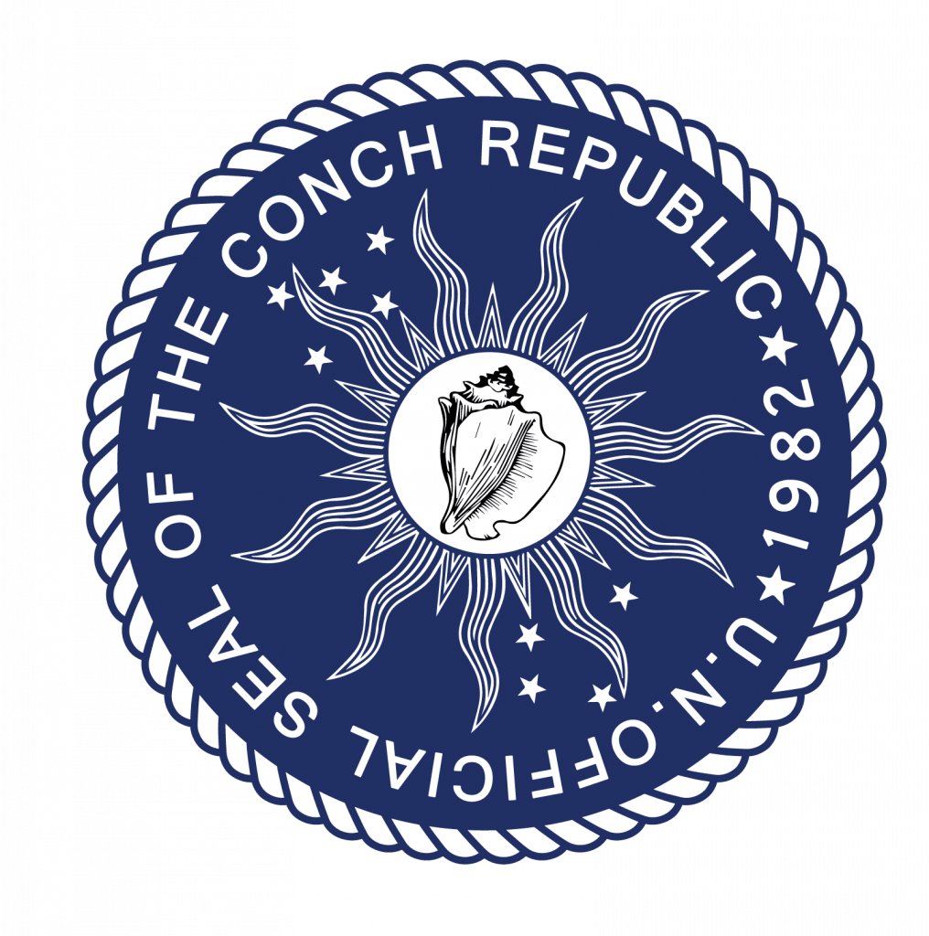 This image has an empty alt attribute; its file name is UN-Official-Conch-Republic-Logo-1016x1024.png