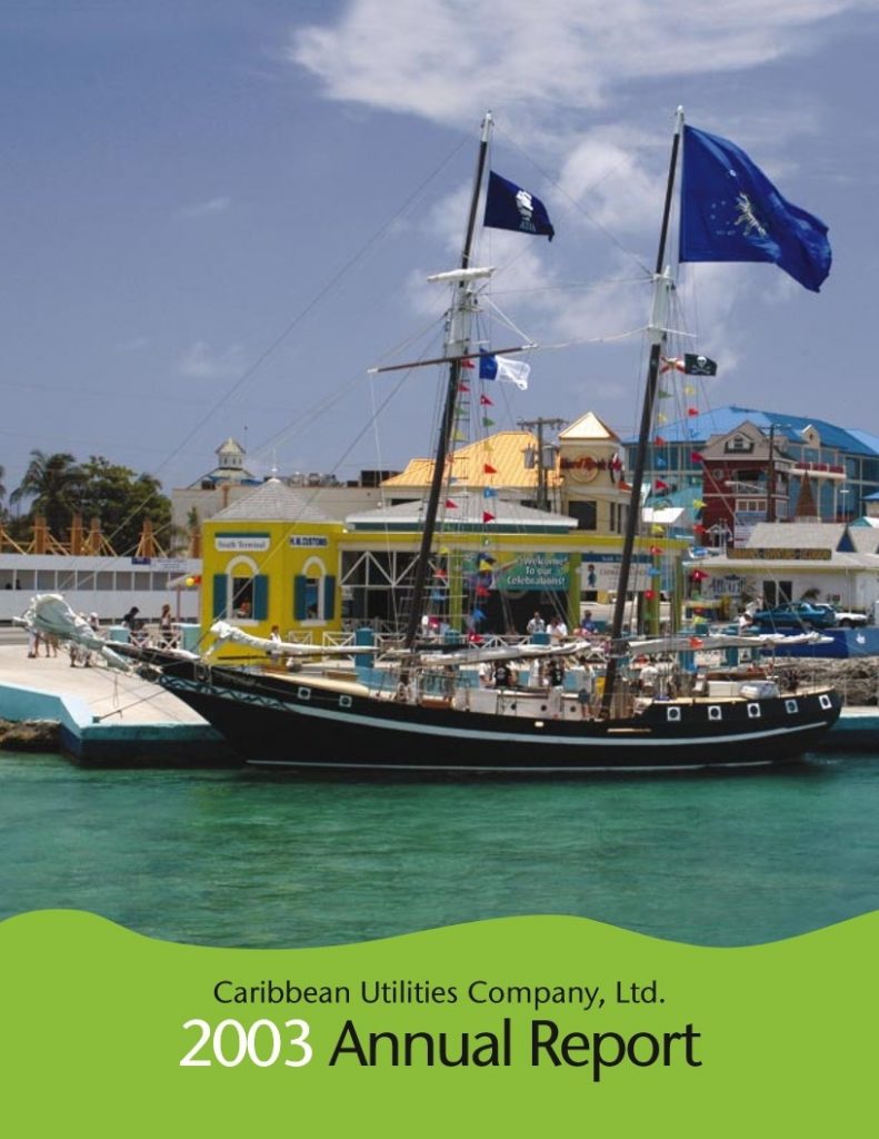 This image has an empty alt attribute; its file name is WOLF-Cayman-Islands-Quincentennial-2003-Caribbean-Utilities-Annual-Report-pic-791x1024.jpg
